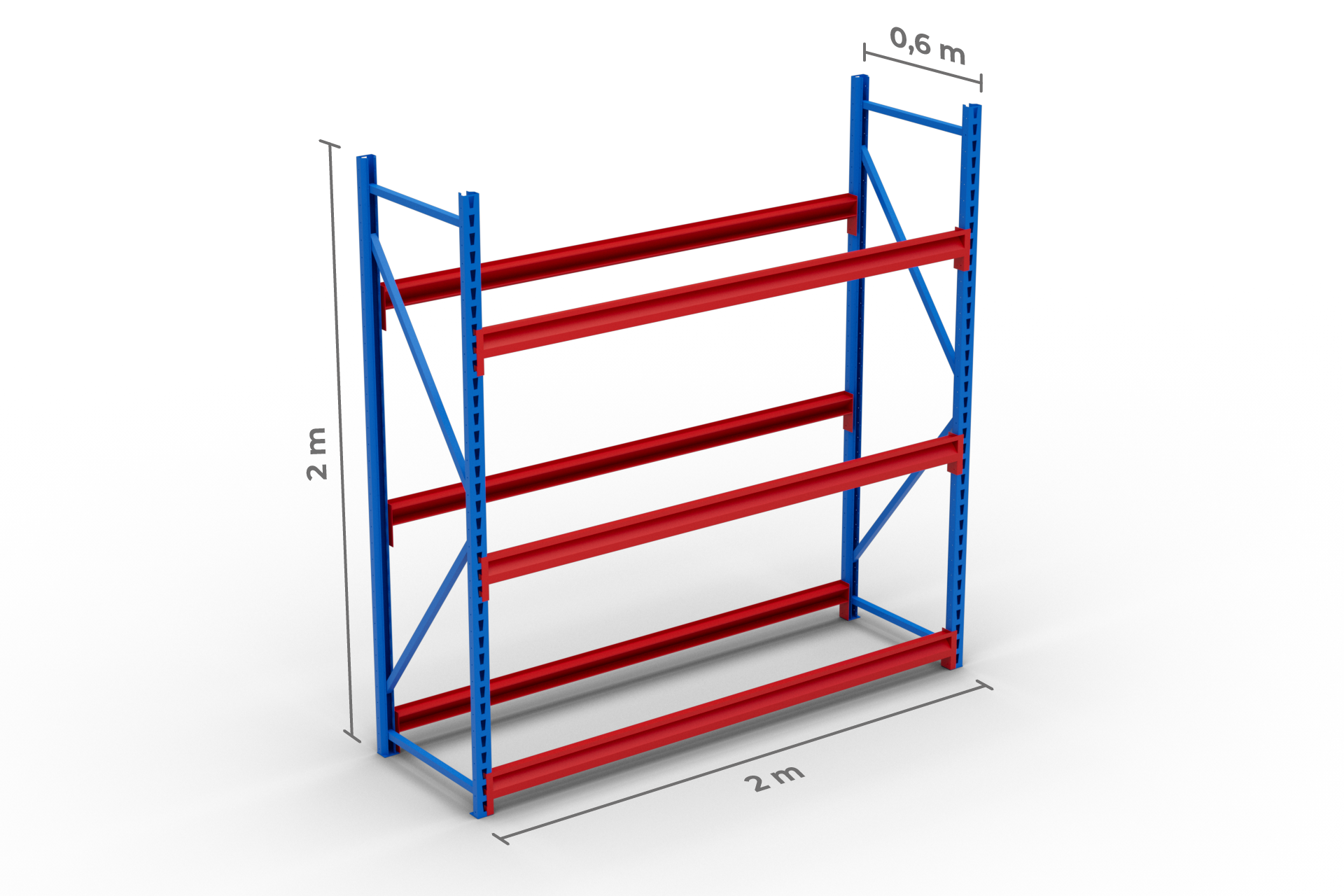 NOVE Regál na pneumatiky 2m x 0.6m x 2m – Obrázok 6